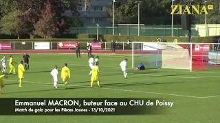 FOOTBALL. Emmanuel Macron, buteur face au CHU de Poissy, sur penalty
