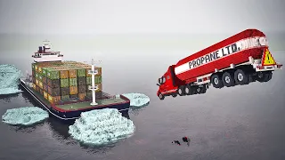 Cars attacking Giant Cargo Ship | Teardown