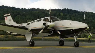 First look at the Black Square Analogue Baron in Microsoft Flight Simulator