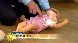 Hjärt och lungräddning på barn - så räddar du barnets liv - Nyhetsmorgon (TV4)
