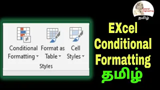 Excel Conditional Formatting Advanced Conditional formatting  in Tamil Version 3