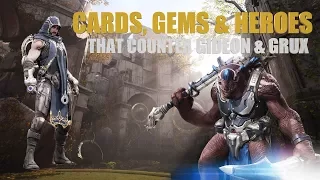 Cards, Gems & Heroes that counter Grux & Gideon - v44 Paragon Guide