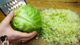 Cabbage tastes better than meat. Just grate cabbage. Why didn't I know about this cabbage recipe? A