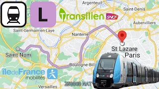 Transilien L: Ligne entière entre Saint Nom la Bretèche forêt de Marly et Paris ST Lazare (Z50000)