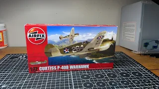 LIVE, building a p-40b Warhawk in 1/72 scale from Airfix