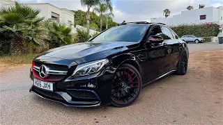 MERCEDES C63s AMG V8 🇲🇦 CRAZY DRIVER 🤪