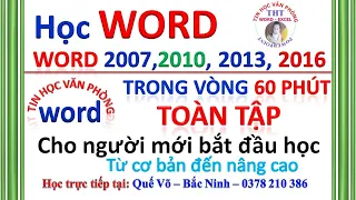 Học word - Học word Cho người mới bắt đầu Toàn tập | Tin học văn phòng word