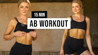 15 MIN ABS & OBLIQUES Workout - No Equipment - Core strengthening exercises you can do anywhere!