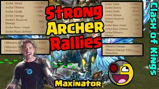 Clash of Kings - Strong Archer Rally Defences | Maxinator