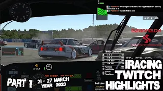 iRacing Twitch Highlights 23S2W2P1  21 - 27 March 2023 Part 1 Funny moves saves wins fails