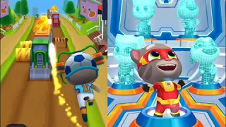 Talking Tom Gold Run 2020 Vs Talking Tom Hero Dash - Gameplay Alltrailers