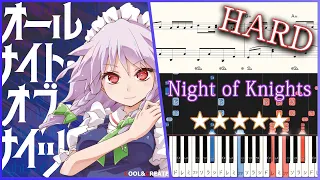Night of Knights - beatMARIO - Hard Piano Tutorial + Sheets【Piano Arrangement】Touhou Arrange
