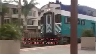 Railfanning Carlsbad Village Station: Southbound Coaster 8/12/10