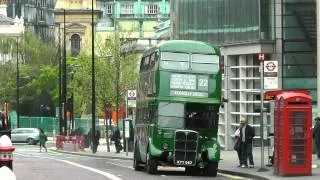 London Transport RT buses 75 years event Hackney and Holborn 12th April 2014