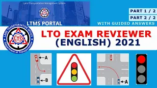 LTO EXAM REVIEWER I ENGLISH 2021 l PART 1 & 2 RANDOM QUESTIONS