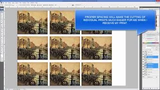 How to tile an image or images onto one print sheet with Photoshop