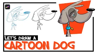 How To Draw Cartoons: Let's Draw a Dog...from Sketch to Finished Design!