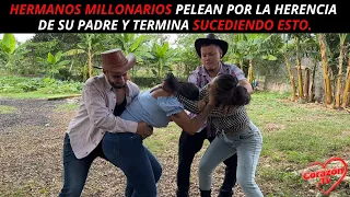 Hermanos millonarios pelean por la herencia de su padre y termina sucediendo esto.