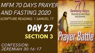 Day 27 Prayers MFM 70 Days Prayer and Fasting Programme 2020 Edition: Prayer Battle Dr. D.K. Olukoya