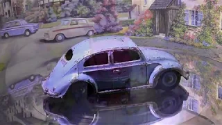 Powder Coated Dinky Volkswagen Beetle  No 181 Custom Paint)