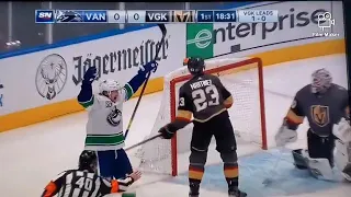 Tyler Toffoli Scores 9 Seconds in as he returns from an injury Game 2 Canucks vs golden knights