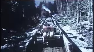 Railway construction in 1950's Canada.  Archive film 93470