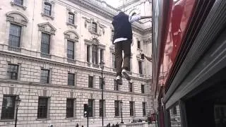 Dynamo magician levitating on London bus.pepsimax