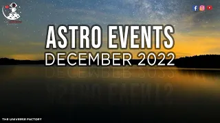 Don't Miss These ASTRO EVENTS In DECEMBER 2022 | Meteor Showers | Conjunctions #theuniversefactory
