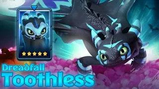 Dreadfall Toothless - 5-Star Blue Premium Night Fury | Dragons: Titan Uprising