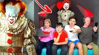 "IT" CREEPY CLOWN PRANK ON FAMILY!