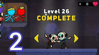 Red and Blue Stickman 2 - Gameplay Walkthrough Part 2 - Level 21 - 40 (Android, IOS)