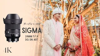 Sigma 24mm F1.4 DG DN Art Review in Hindi / wedding vlog / Sony A7IV