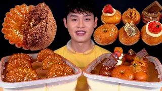 ASMR 달달구리 꿀약과🍯개성주악 올린 티라미수 파티팩 먹방~!! Sweet Tiramisu With Korea Dessert Honey Yakgwa🍯 MuKBang~!!