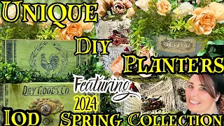 Unique Diy planter ideas using the new 2024 IOD spring collection! Must see**