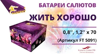 Фейерверк ЖИТЬ ХОРОШО (0,8'',1,2''х70) FT 5091