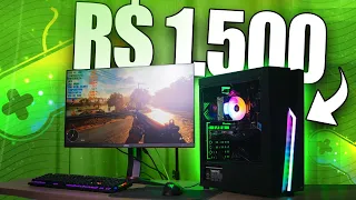 PC GAMER BARATO DE R$1500 l RODA TODOS JOGOS! MONTAGEM E TESTES