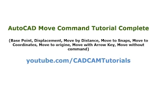 AutoCAD Move Command Tutorial Complete | Displacement, Distance, Snap Point, Coordinates, to Origin