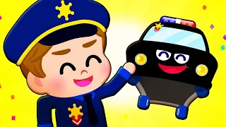 [ES, PT Sub] Police Car and Police Officer ♪ | Nursery Rhymes Compilation 10m | Car Songs★TidiKids