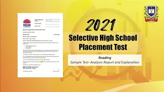 2021 Selective High School Placement Test - Reading Sample Test Analysis&Explanation