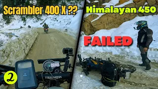 BLACK ICE Taught us Lesson - Bikes Wahi Chodni Padi ☹️ | Himalayan 450 & Scrambler 400 X in Narkanda