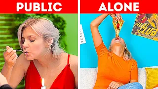 Girls in Public vs. Girls Alone || Hilarious Relatable Moments