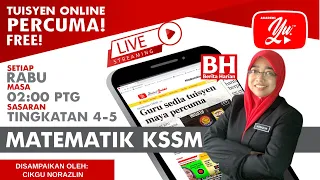 🔴 [LIVE] MATEMATIK KSSM TING 4 RANGKAIAN DALAM TEORI GRAF OLEH CIKGU NORAZLIN #13 #TUISYENPERCUMA