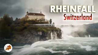 Rheinfall, Switzerland 4k Walking Tour in the Rain - Boat Trip HDR