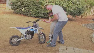 Her first dirt bike but can she ride it?