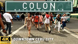 [4K] 🇵🇭 Colon Street | Downtown Cebu City | Colon National Road | Oldest Street in the Philippines