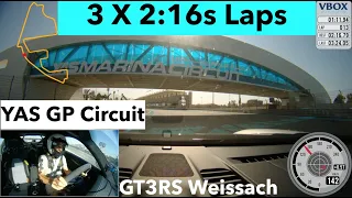 GT3RS Weissach - Yas Marina Circuit - New Layout - 3 X 2:16s Laps