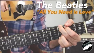 Beatles "All You Need is Love" Full Rhythm & Lead Guitar Lesson