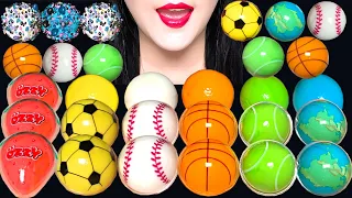 ASMR BASKETBALL GUMMY, BASEBALL GUMMY, TENNIS BALL GUMMY JELLY 농구공 젤리, 야구공 젤리, 축구공 젤리 먹방