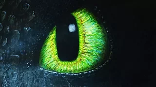 Как рисовать Глаз Дракона Ночная Фурия Цветными карандашами/How to Draw a Dragon Eye