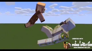 Iron golem vs Piglin - Minecraft mob battle